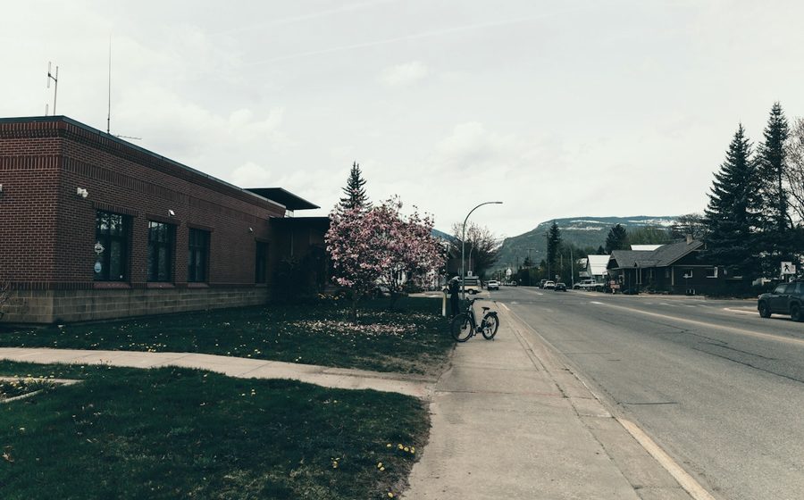 A small town main street